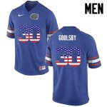 Men's Florida Gators #30 DeAndre Goolsby NCAA Nike Blue USA Flag Fashion Authentic Stitched College Football Jersey NPS1462CC